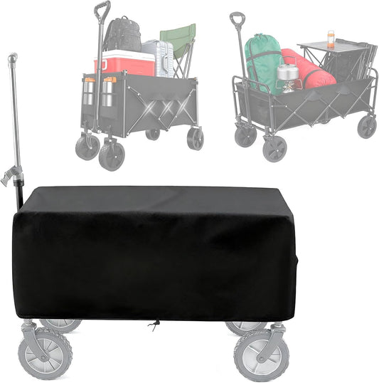 XhuangTech 38’’×22’’ Garden Wagon Cover Black, 420D Fabric Portable Fo