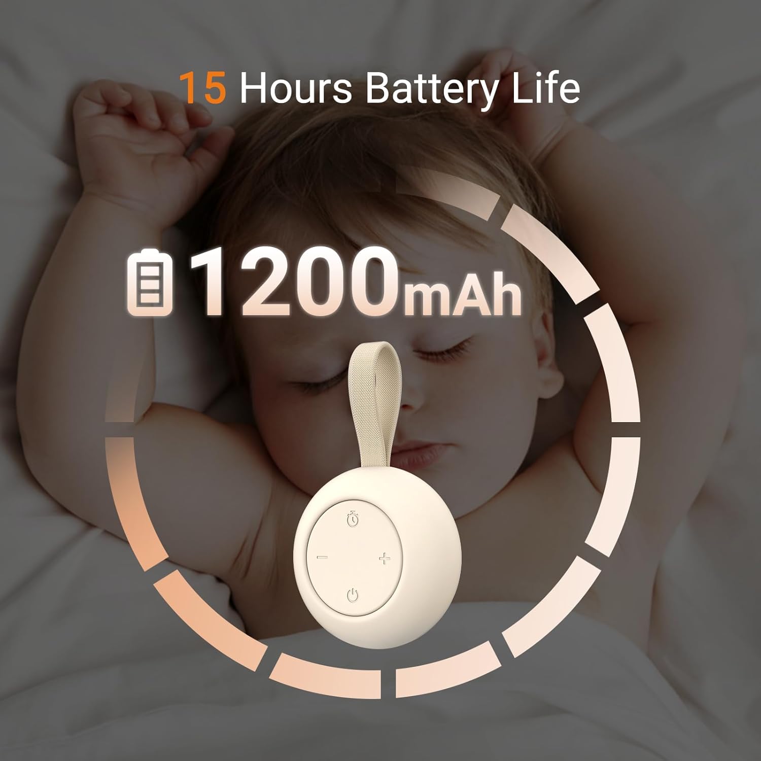 Portable Baby Sound Machine [White Noise for Babies Kids Adults][Timer