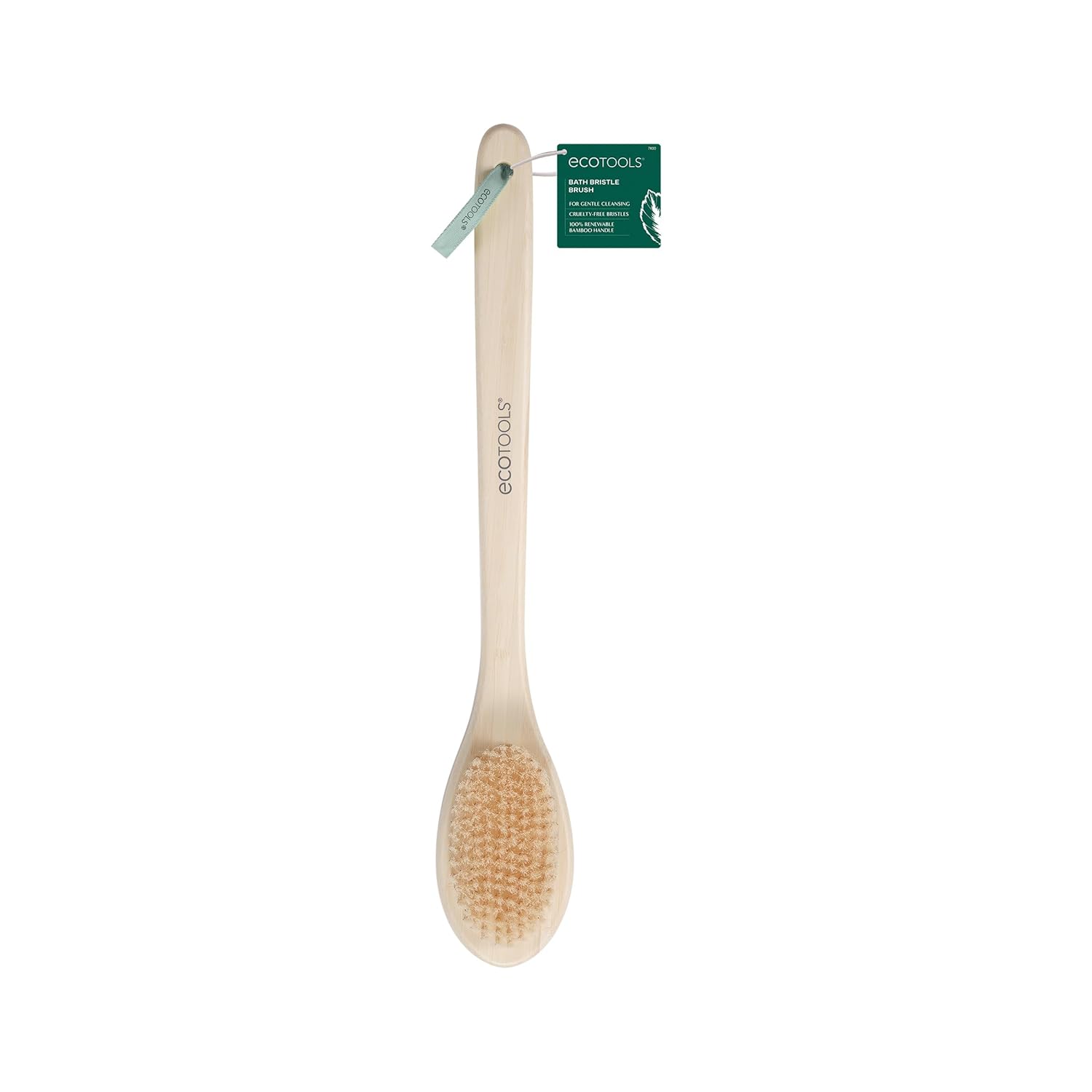 EcoTools Bath Bristle Brush, Bath Brush with Long Handle, Cleanse Back