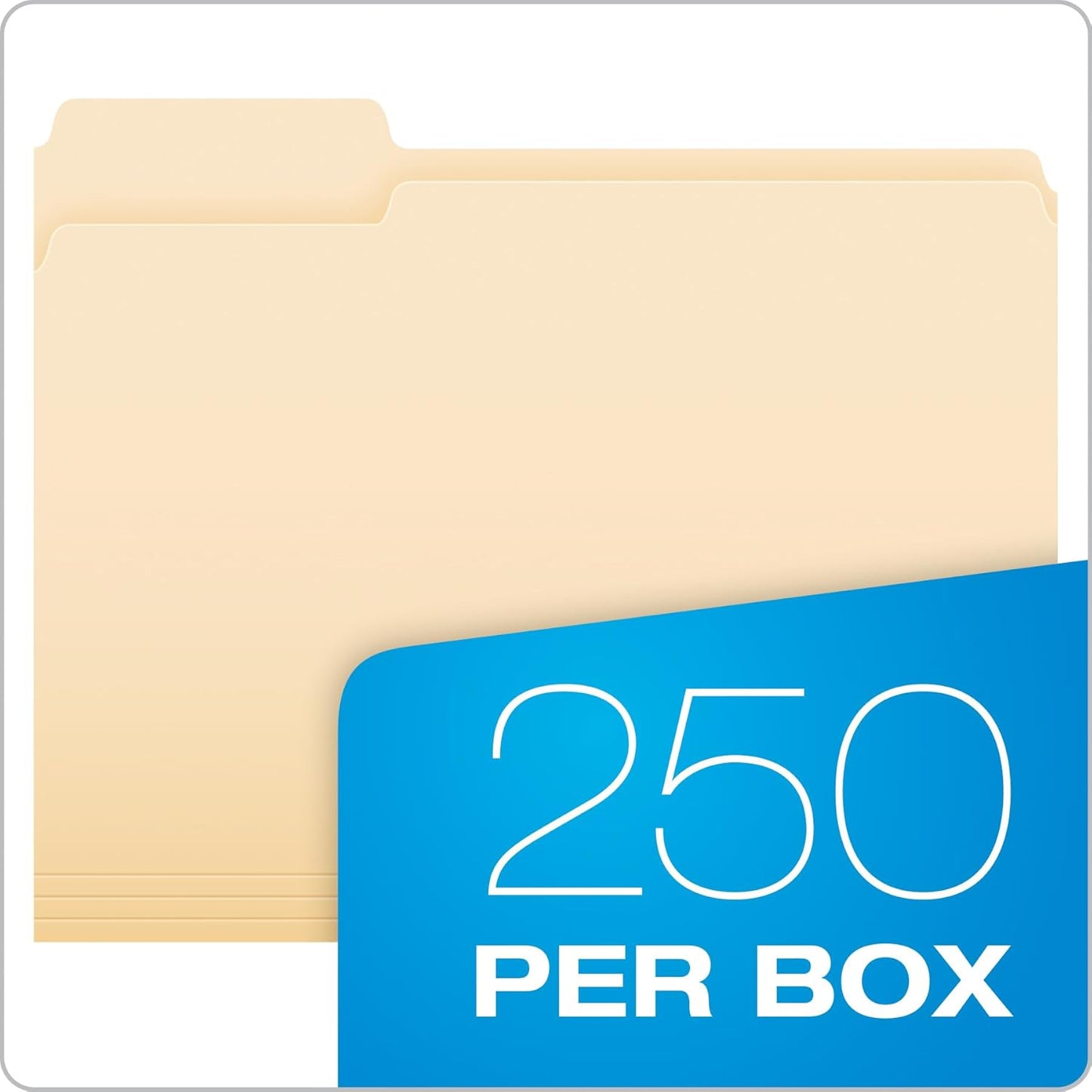 Pendaflex File Folders, Letter Size, 1/3 Cut, Manila, 250 per Box (752