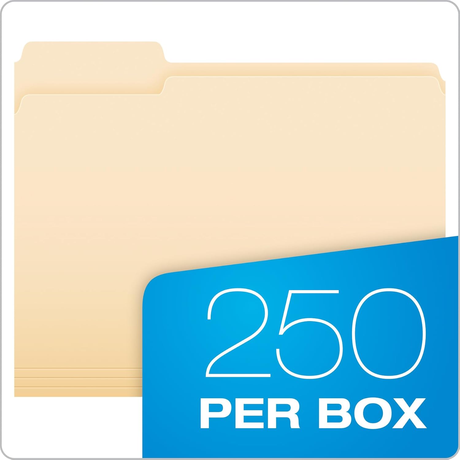 Pendaflex File Folders, Letter Size, 1/3 Cut, Manila, 250 per Box (752
