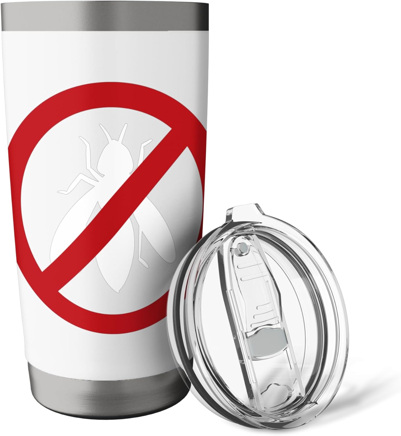 Pest Control Wasp Sign Gag Halloween Gift No Wasps Allowed Stainless Steel Insulated Tumbler