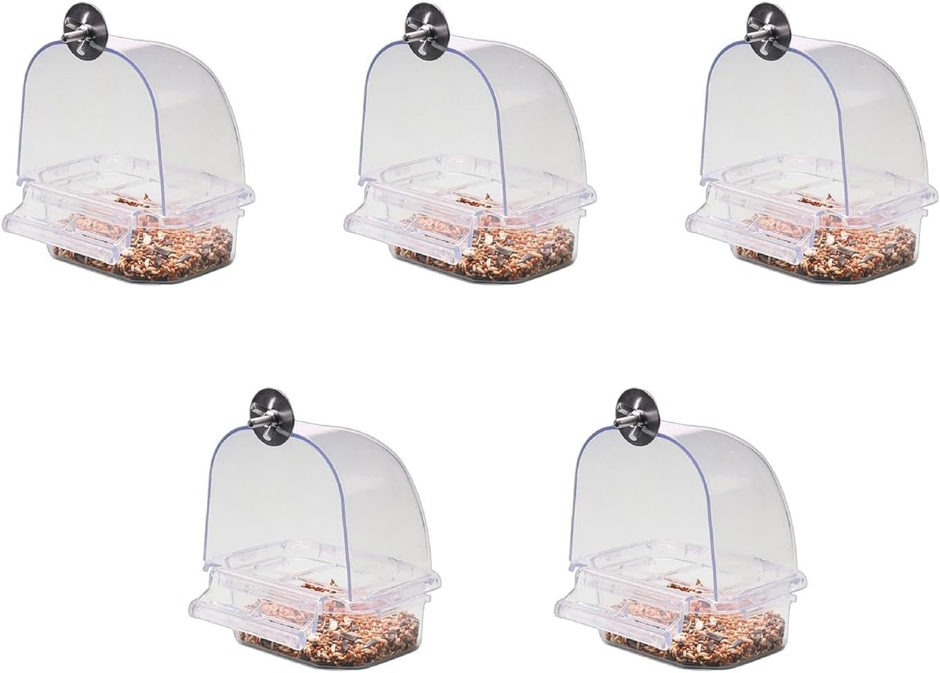 Bird Feeder for Budgerigar Parrot Finches Parakeet Food Container Food Grade Easy to Install Bird Feeder Bowls for Cage