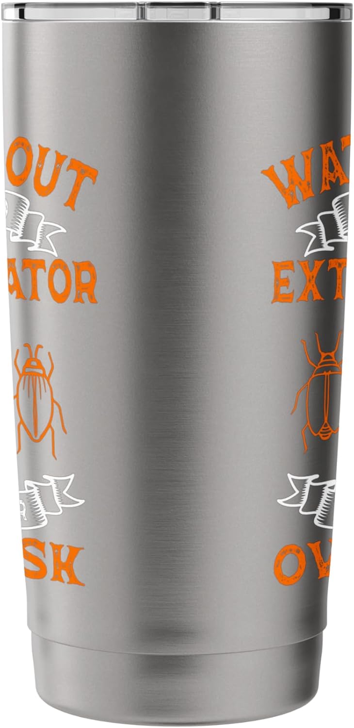 Exterminator Pest Control Eradicator Exhausted Terminator Stainless Steel Insulated Tumbler