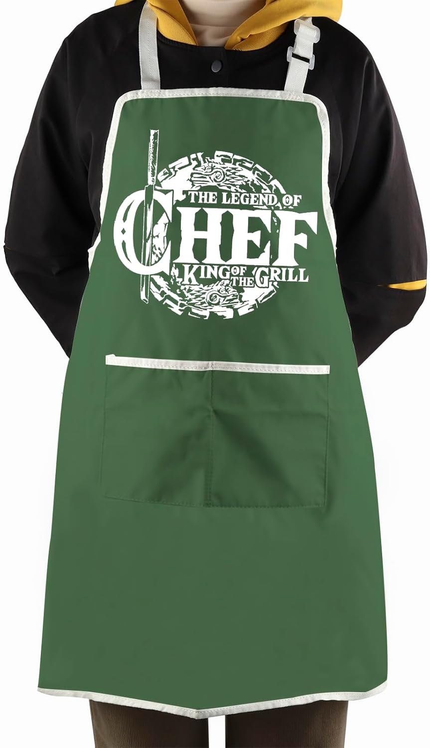 WCGXKO Grilling Gift Grill Kitchen Apron BBQ Chef Apron BBQ Kitchen Ga
