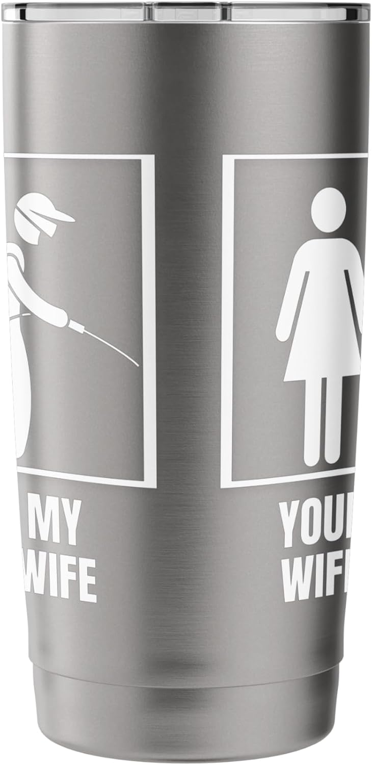 Pest Control Your Wife My Wife Husband Funny Exterminator Stainless Steel Insulated Tumbler