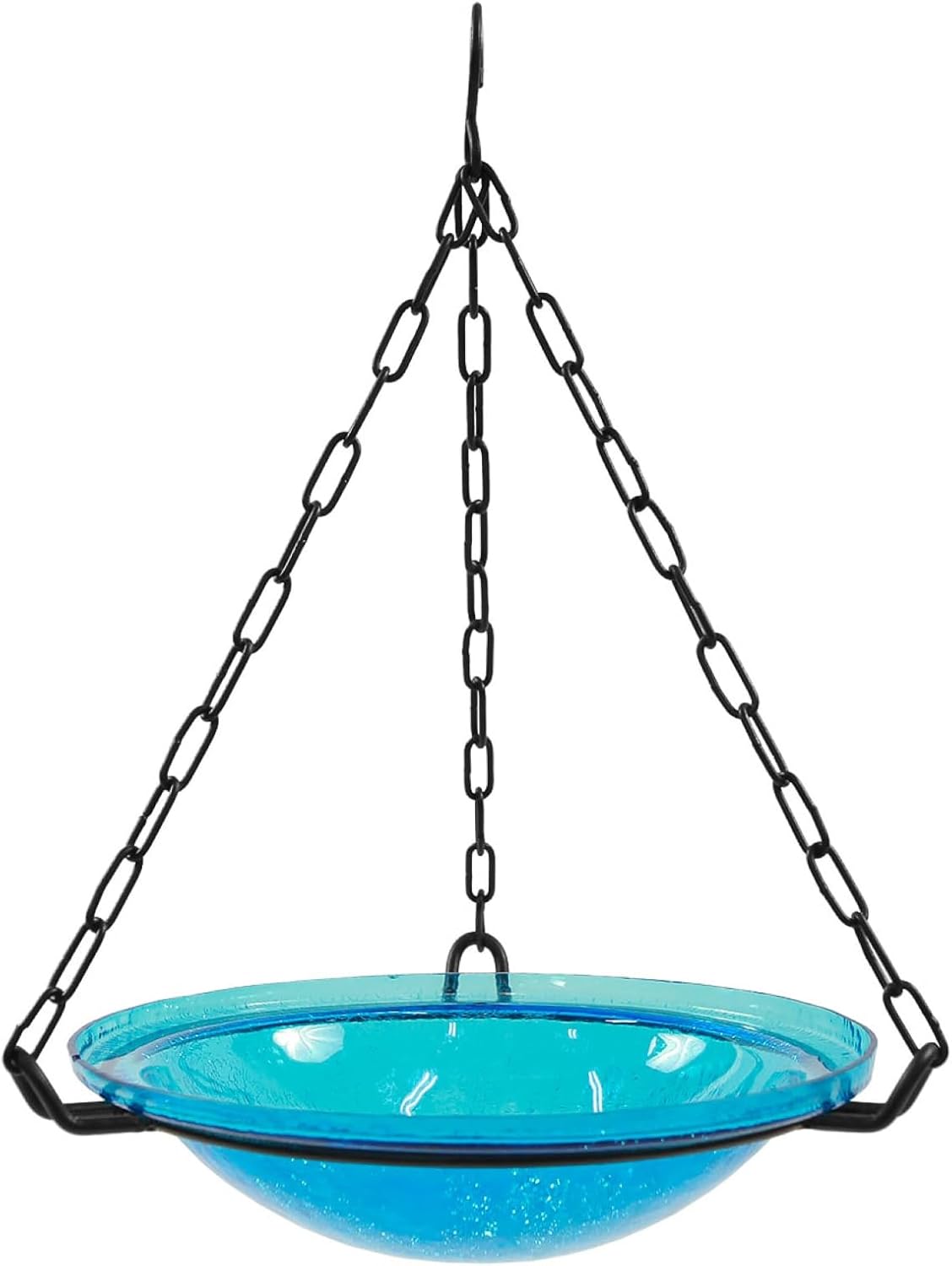 12" Teal Hanging Birdbath
