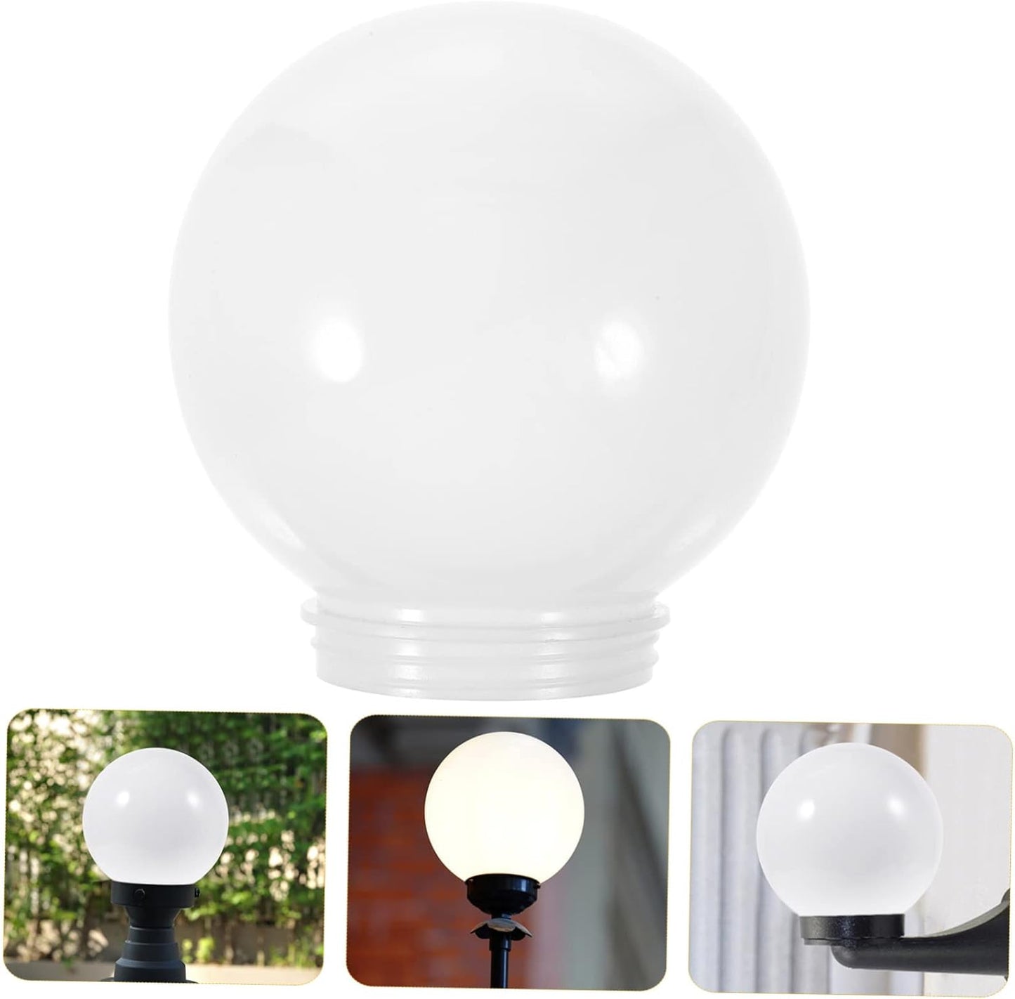 Acrylic Outdoor Globe Lampshade Replacement for Wall Lamp Waterproof L