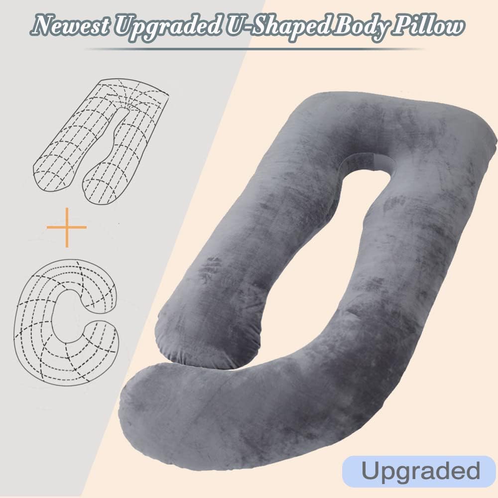 60 Inch Pregnancy Pillow for Sleeping, Extra Large U Shaped Body Pillo