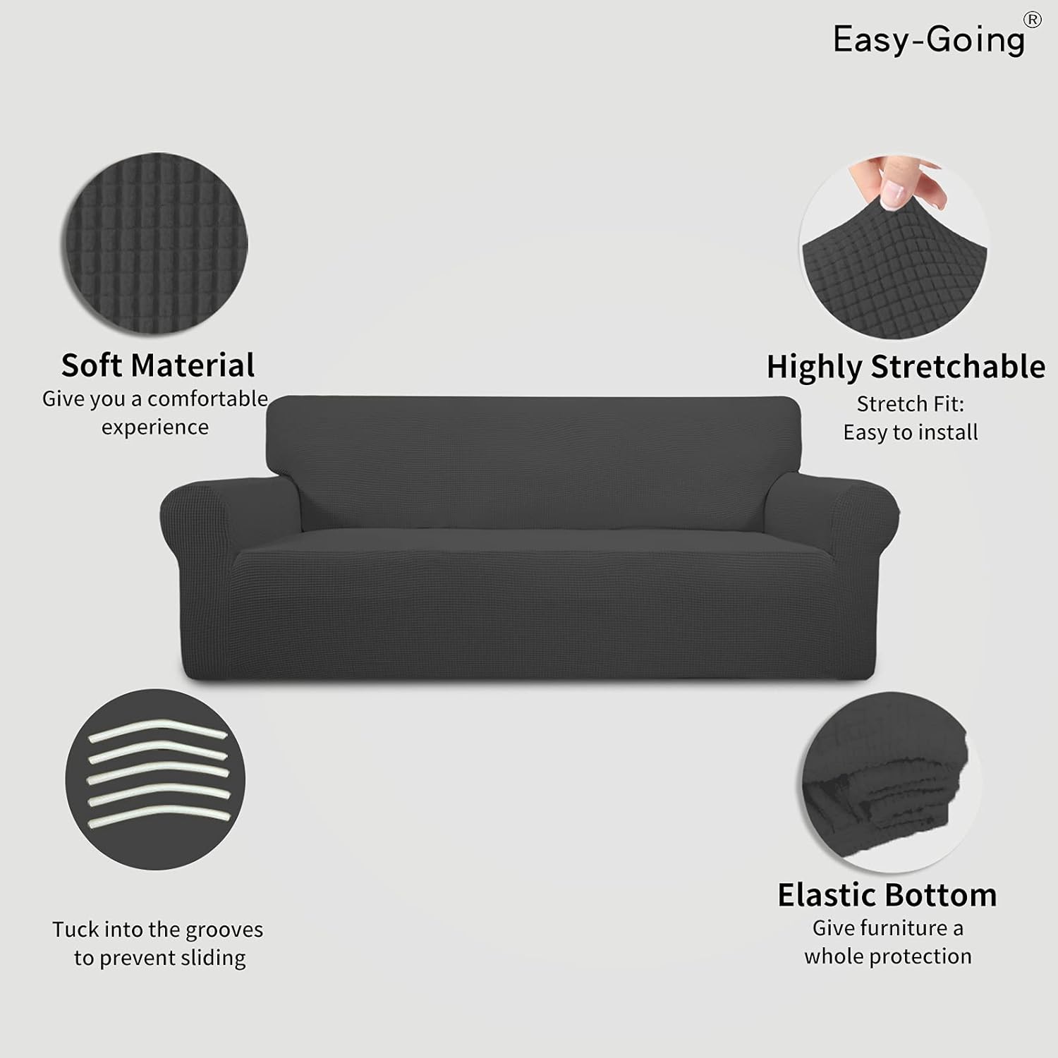 Easy-Going Stretch Sofa Slipcover 1-Piece Sofa Cover Furniture Protect