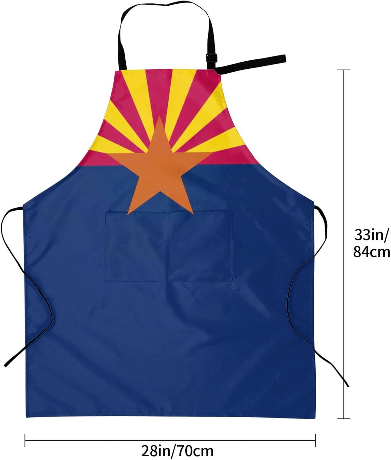 Arizona state flag print Waterproof chef's apron with pocket apron for
