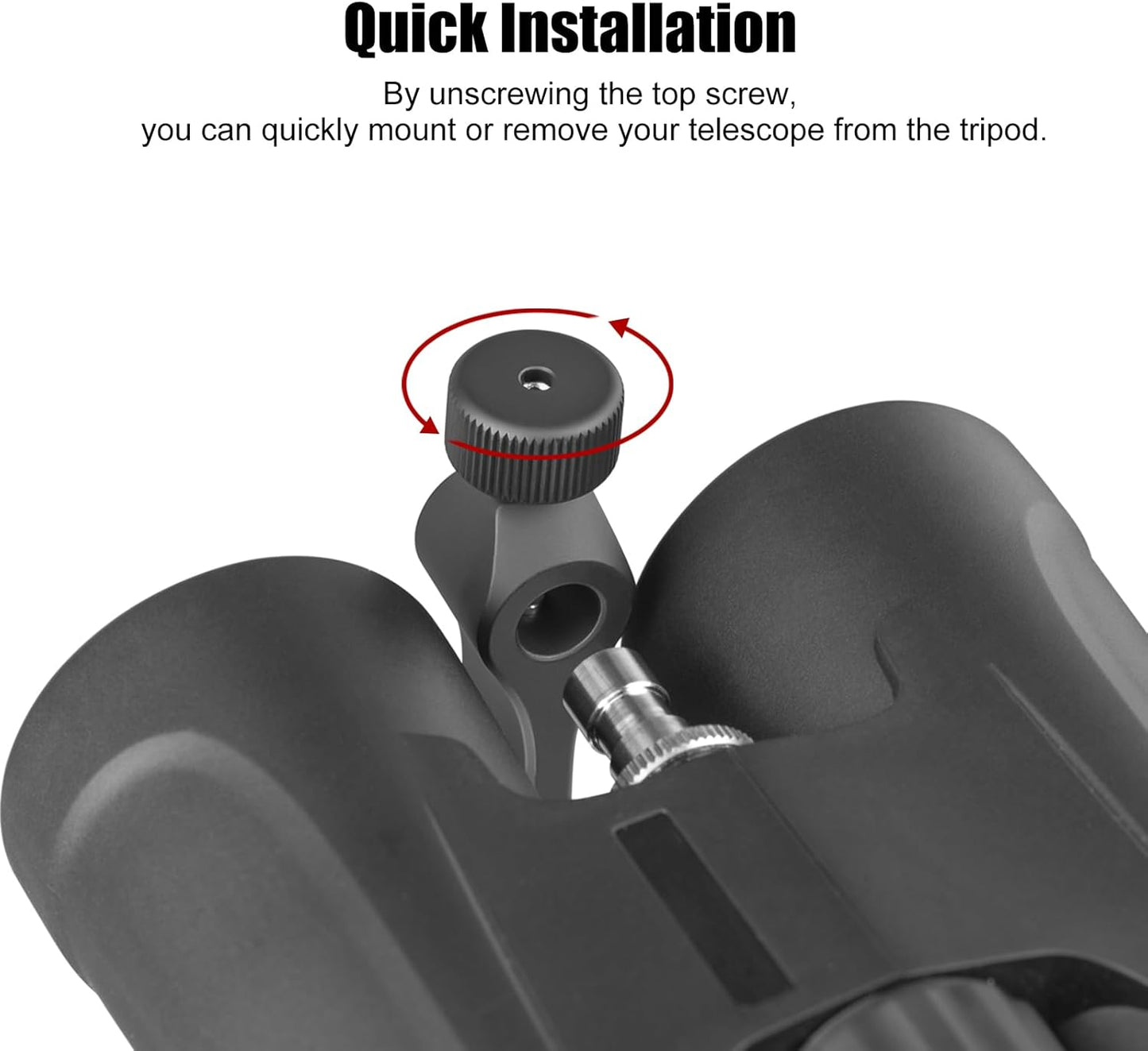 SUNWAY Binocular Tripod Adapter Accessories,with Arca Swiss Mount Plate and 1/4 Thread Hole,BTA-01