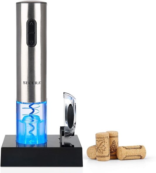 Secura Electric Wine Opener, Automatic Electric Wine Bottle Corkscrew 
