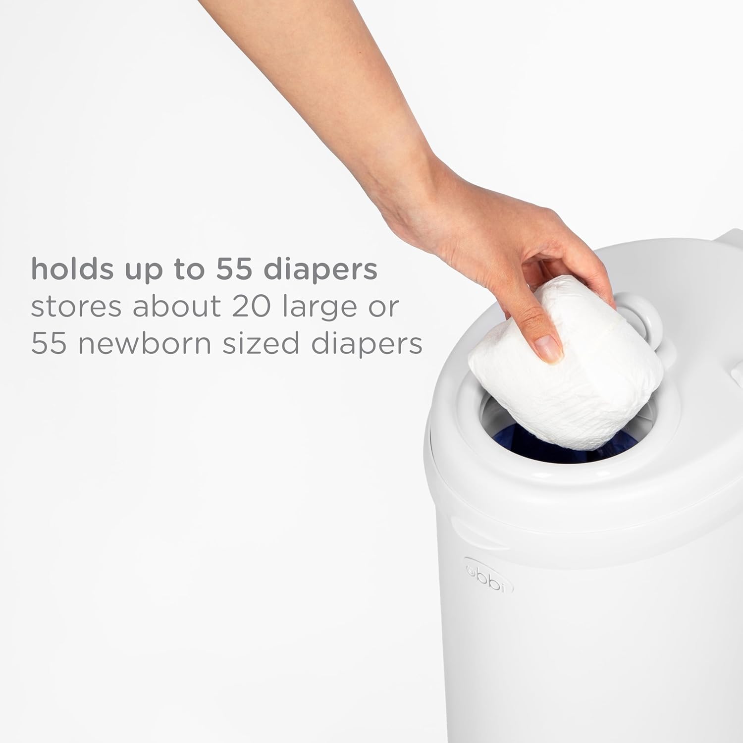 Ubbi Steel Diaper Pail, Odor Locking, No Special Bag Required, Award-W