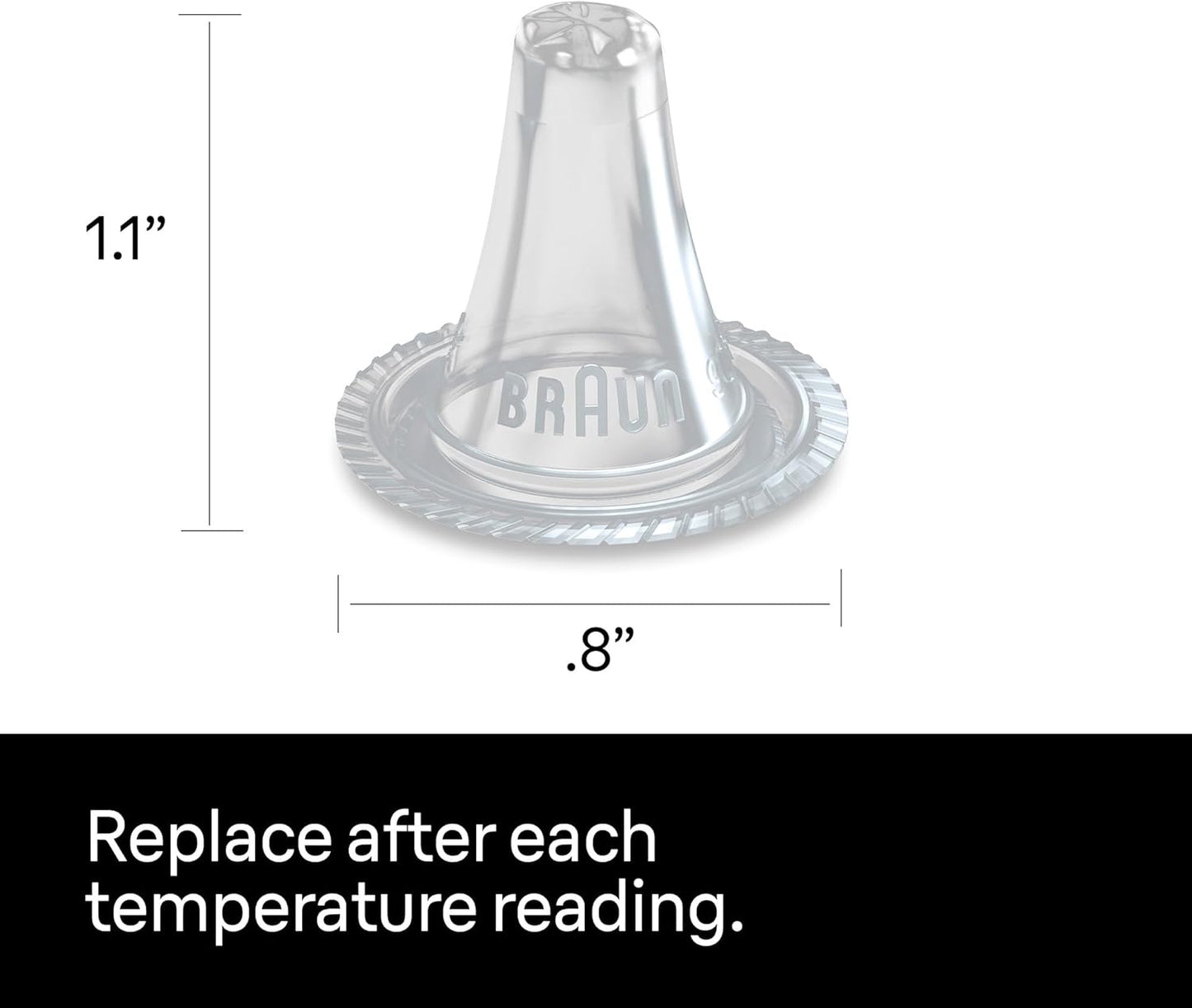 Braun ThermoScan Lens Filters for Ear Thermometer, Disposable Covers, Clear, 40 Count