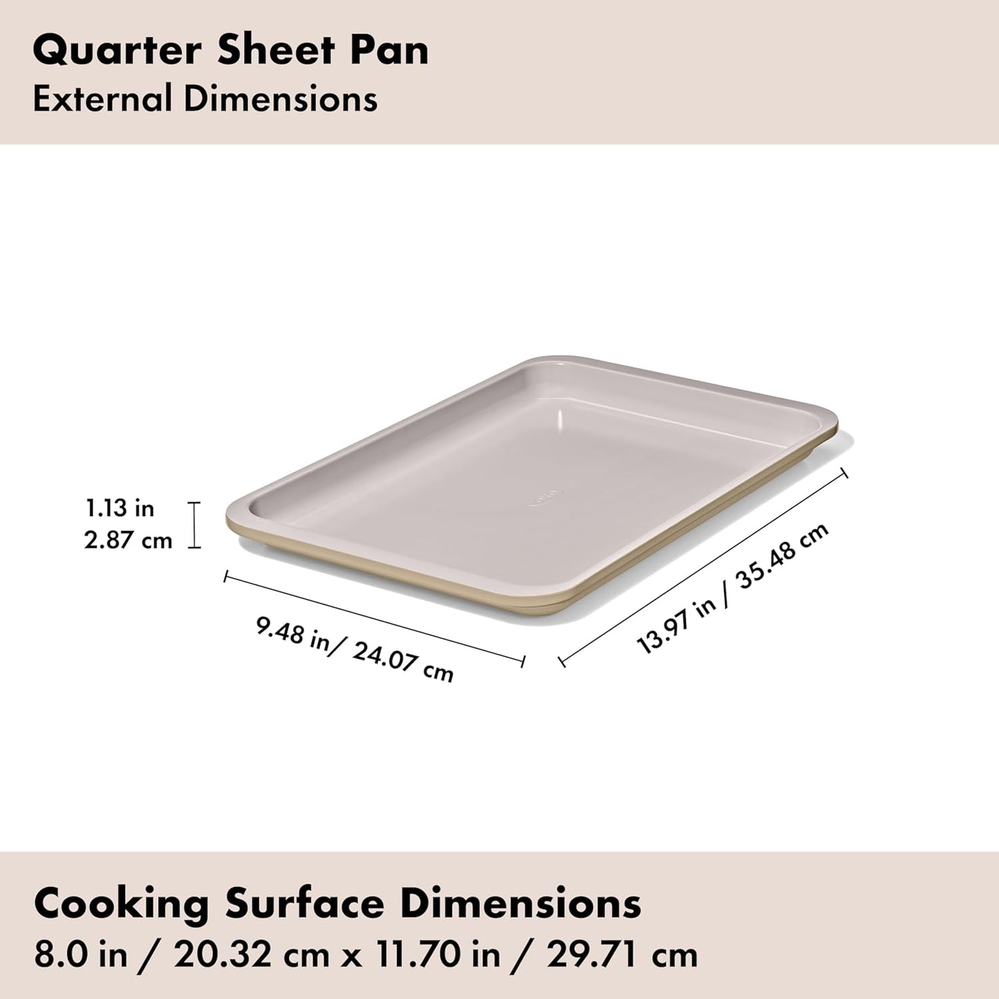 OXO Good Grips Non-Stick Pro Ceramic Coated Metal Bakeware 3-Piece She