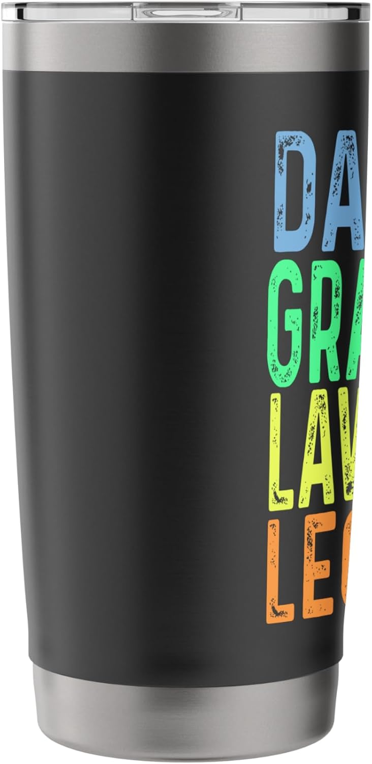 Funny Dad Grampy Lawn Care Legend Grass Mowing Lawn Mower Stainless Steel Insulated Tumbler