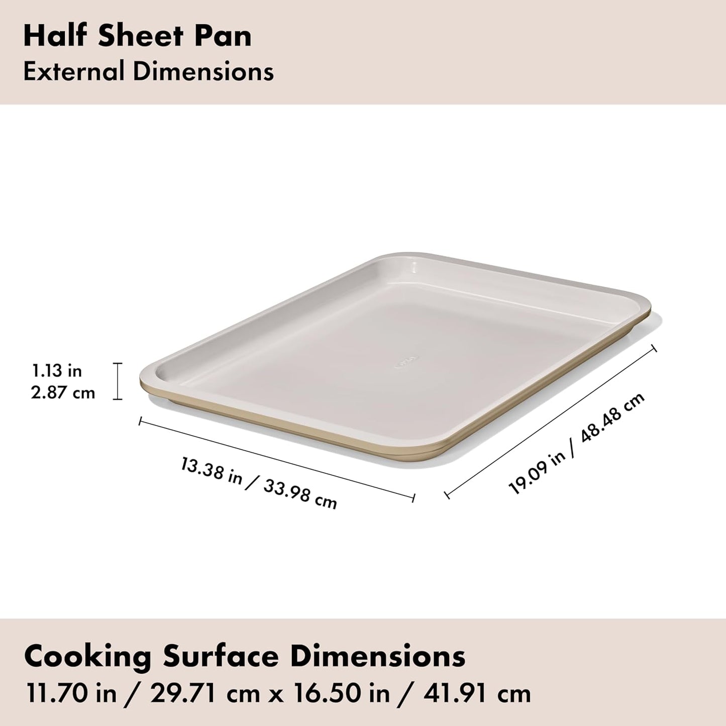 OXO Good Grips Non-Stick Pro Ceramic Coated Metal Bakeware 3-Piece She