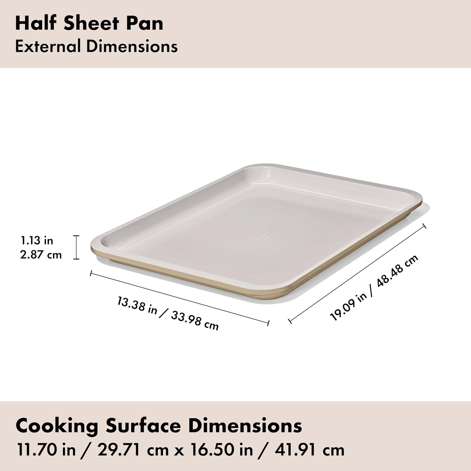 OXO Good Grips Non-Stick Pro Ceramic Coated Metal Bakeware 3-Piece She