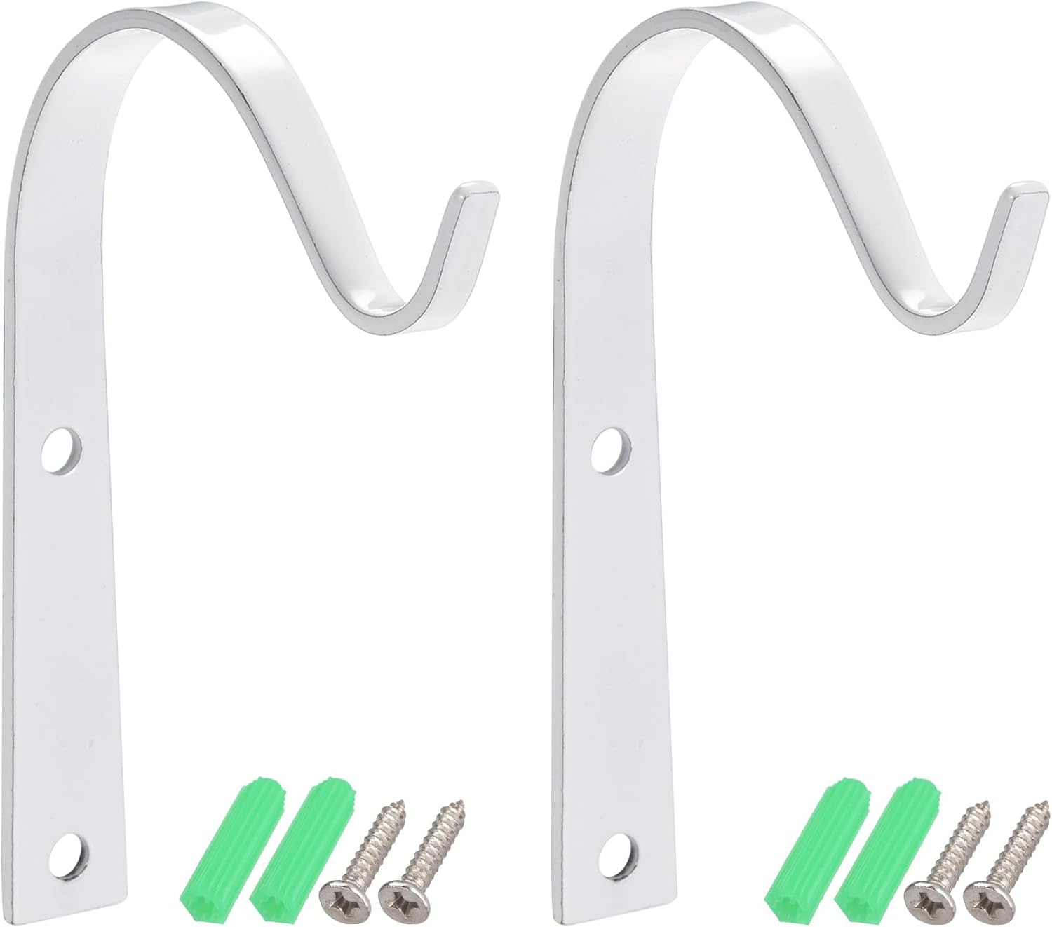 MECCANIXITY Iron Wall Hooks Hanging Bracket 4 Inch Indoor Outdoor for 