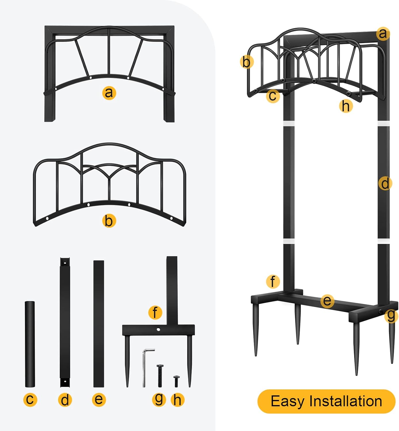 Garden Hose Holder -Upgraded Hose Holder Holds 100-feet Hose,Freestand