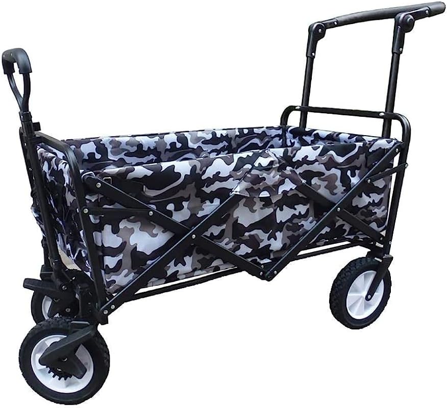 Handcart, Portable Folding Garden Trolley Cart Heavy Duty Trolley Wago