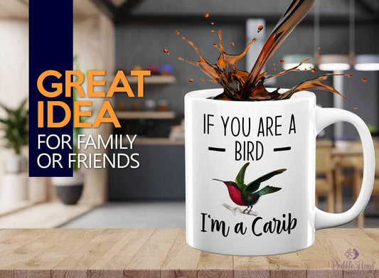Bird Lover Coffee Mug 11oz White - Bird and carib - Hummingbird Nest C