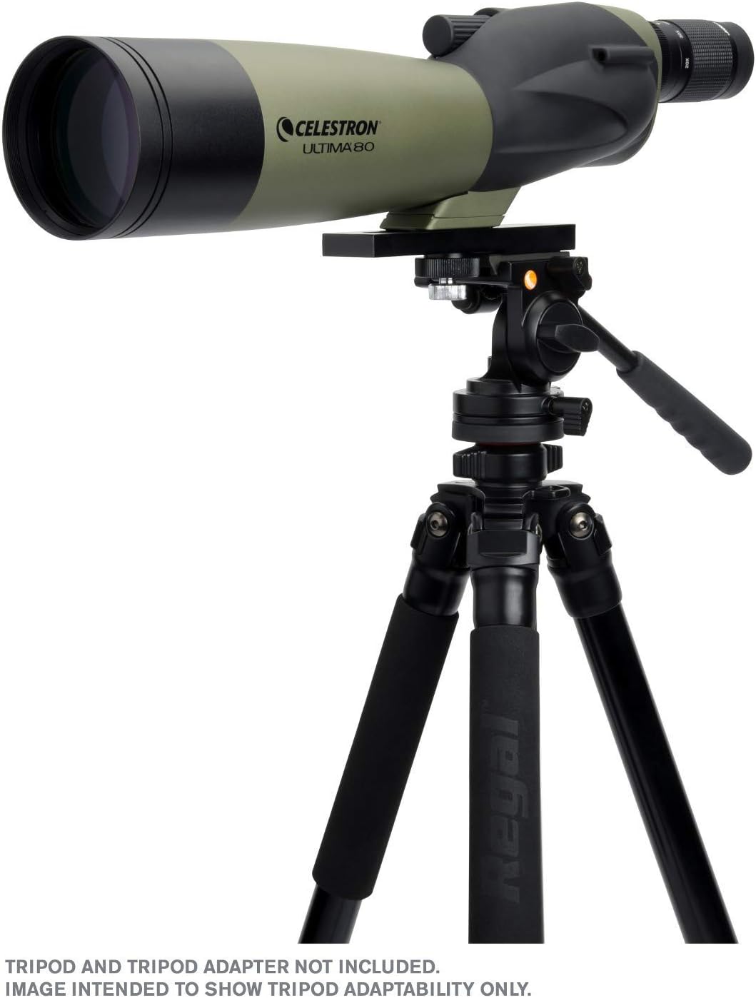 Celestron – Ultima 80 Straight Spotting Scope – 20-60x Zoom Eyepiece – Multi-Coated Optics for Bird Watching, Wildlife, Scenery and Hunting – Waterproof and Fogproof – Includes Soft Carrying Case