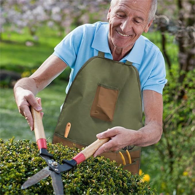 Garden apron,Apron Man,Harvest Apron with Pockets,Waterproof,Adjustabl