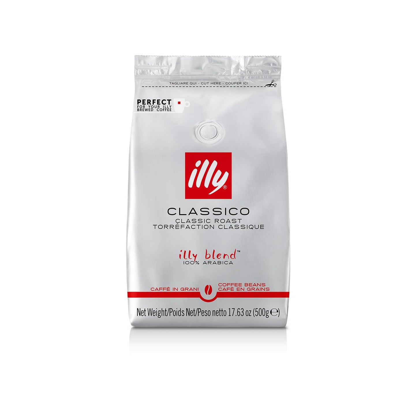 illy Whole Bean Coffee - Perfectly Roasted Beans – Classico Medium Roa
