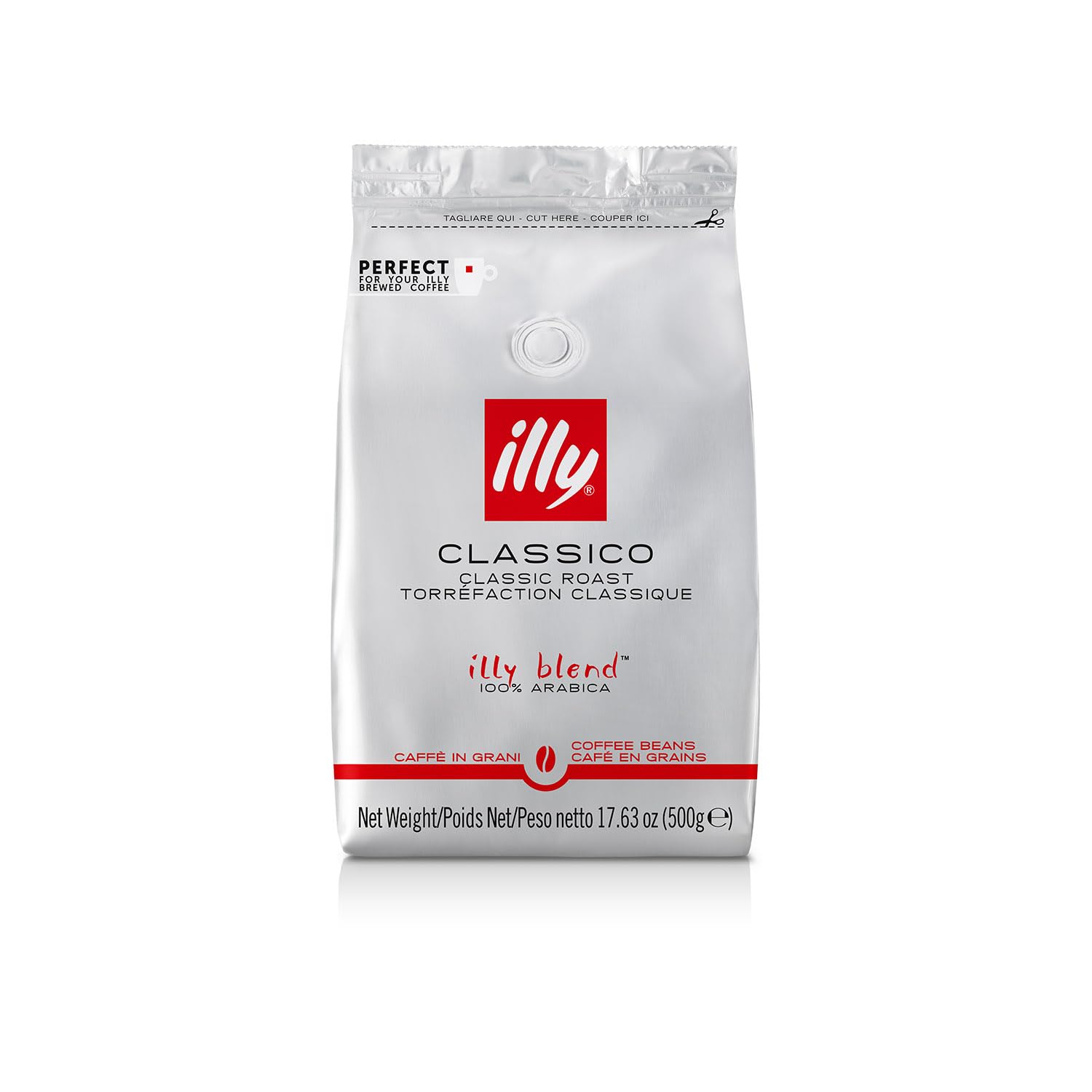 illy Whole Bean Coffee - Perfectly Roasted Beans – Classico Medium Roa