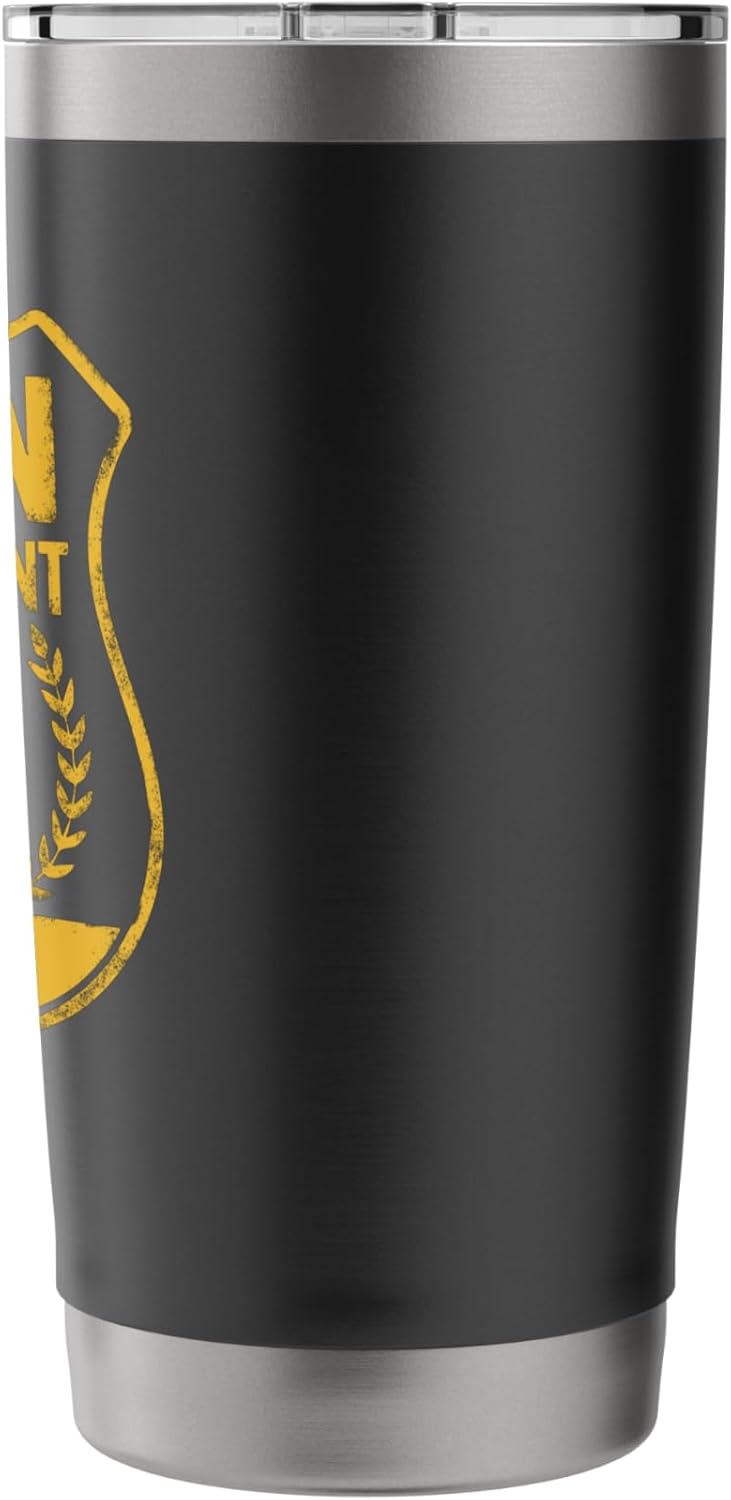 Lawn Enforcement Officer Funny Grass Patrol Badge Tee Stainless Steel Insulated Tumbler