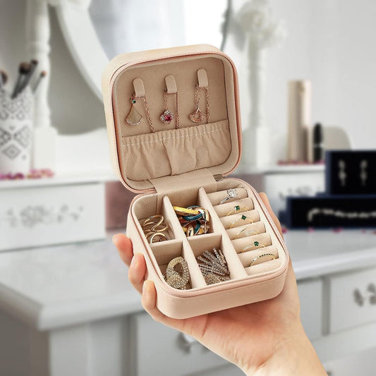 Travel Jewelry Case, Mini Portable Jewelry Travel Boxes, Small Jewelry