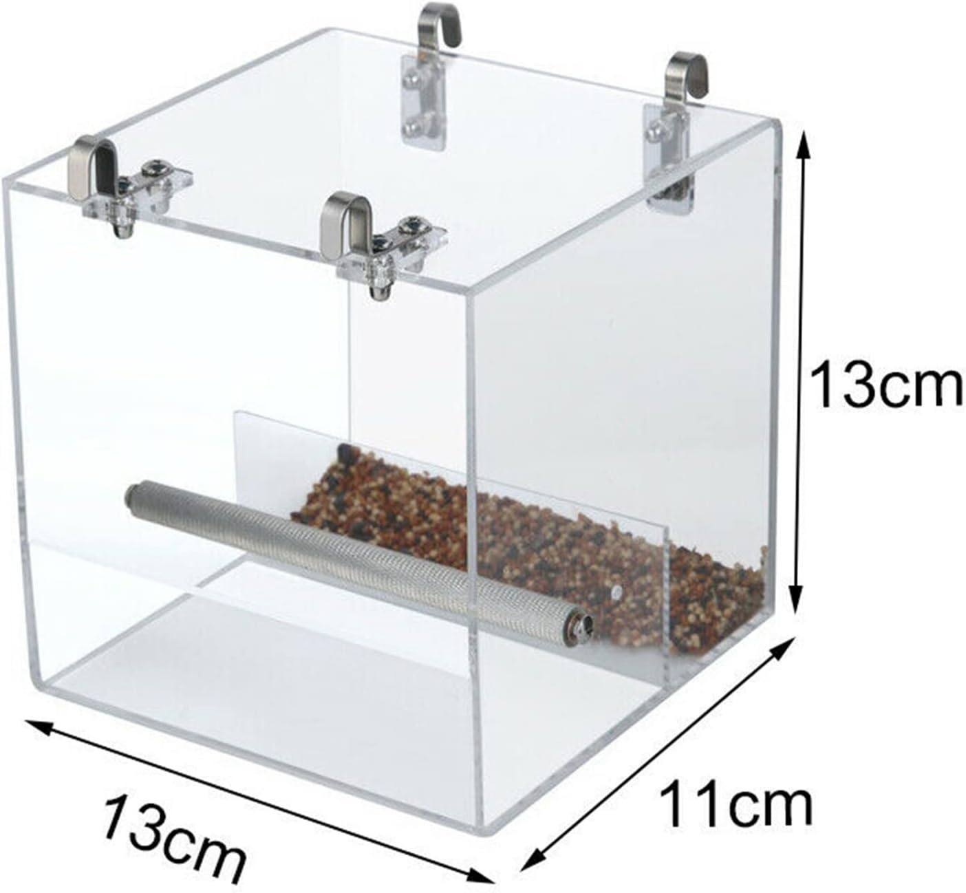 Automatic Bird Feeder No Mess Bird Cage Pet Feeder Seed Food Container