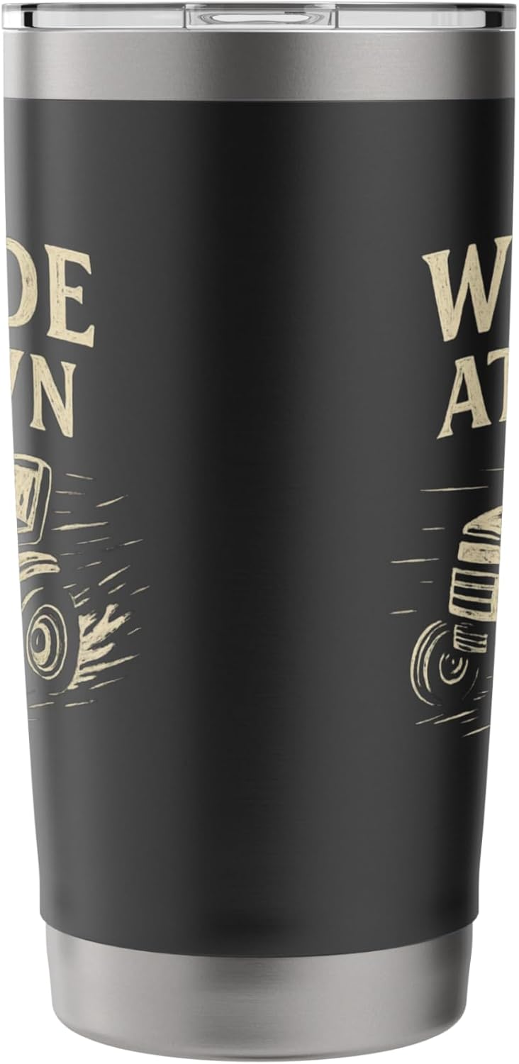 We Ride at Dawn, Funny Lawn Mower Dad Stainless Steel Insulated Tumbler