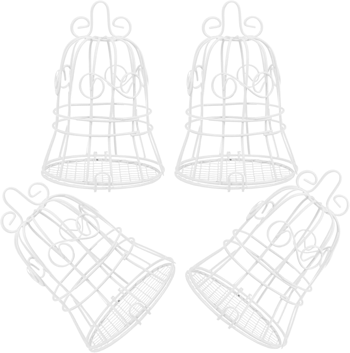 Milisten 4pcs Decorative Mesh Bird Cage Feeder for Wild Birds Outdoor 
