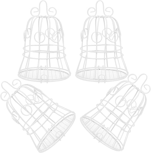 Milisten 4pcs Decorative Mesh Bird Cage Feeder for Wild Birds Outdoor 
