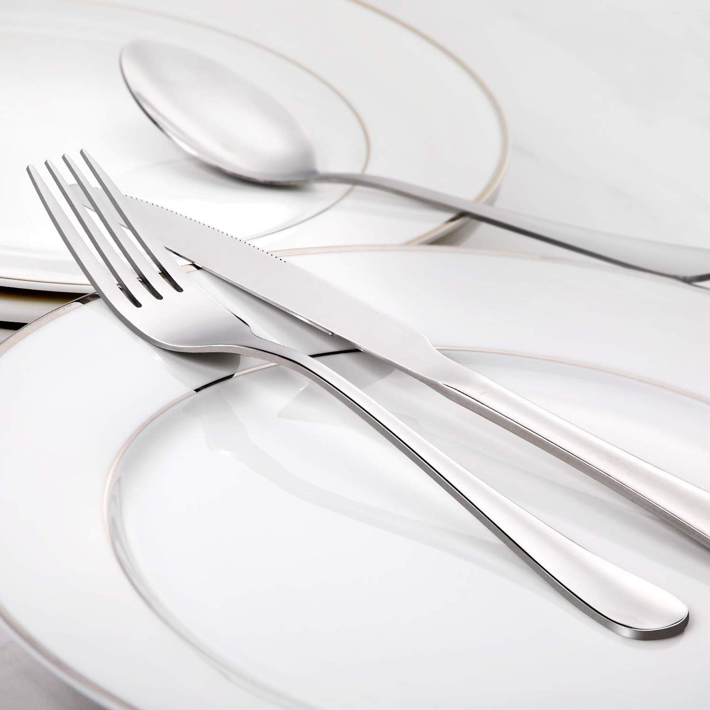 Hiware Dinner Forks Set, Food-Grade 18/8 Stainless Steel Forks Silverware, Mirror Polished, Dishwasher Safe - Set of 12, 8 Inches