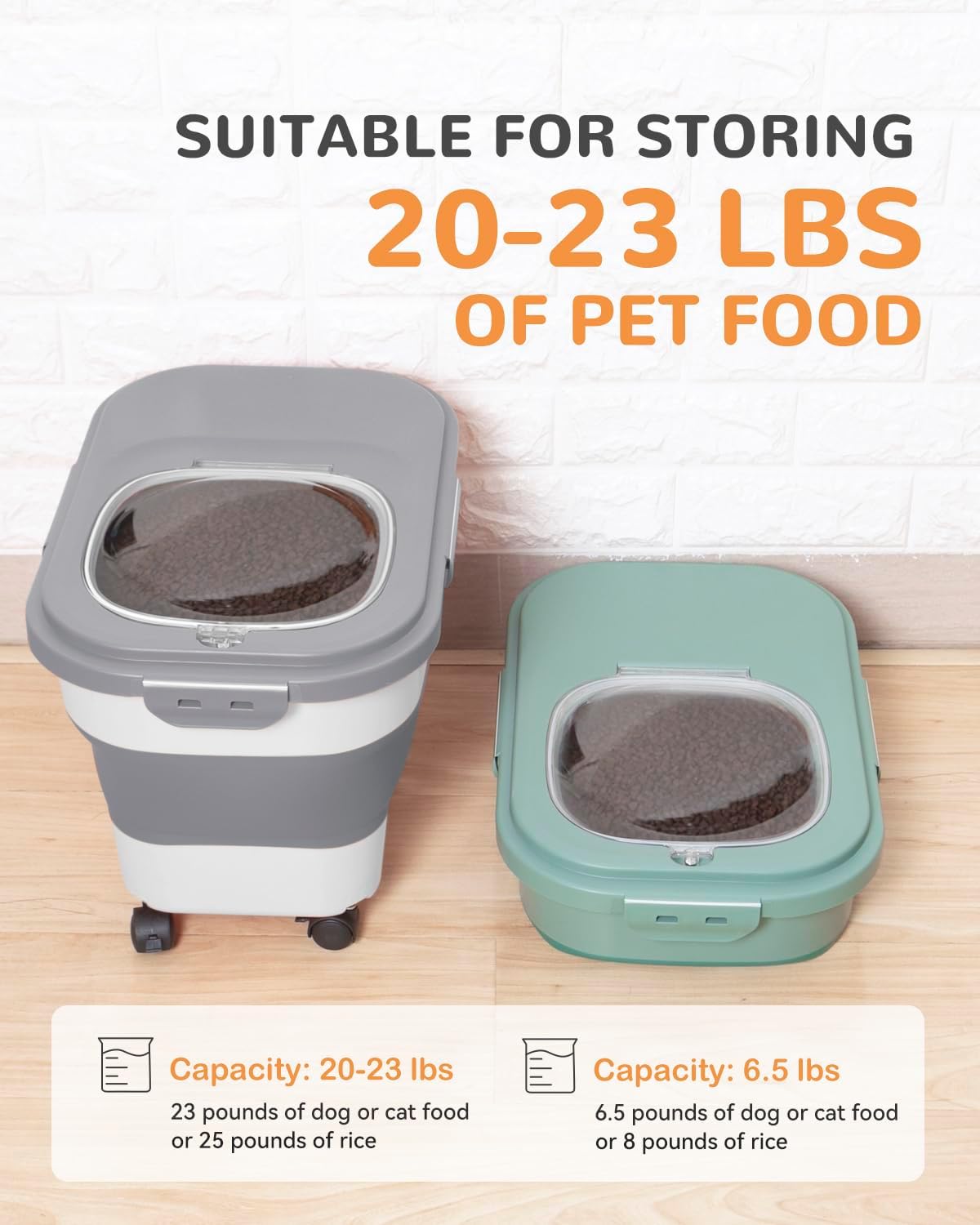 20-23 Lbs Dog Food Storage Container - Collapsible Dog Food Container 