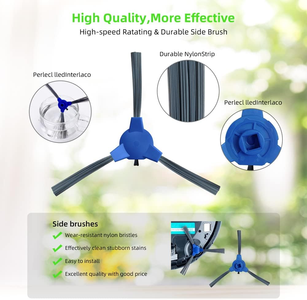 Spare Accessories Compatible for eufy 11S Max, 30C Max, 15C Max, G32 Pro, Robotic Vacuum Replacements: 1 Roller Brush 6 Side Brushes 5 Unibody Filter 𝙉𝙊𝙏 𝙛𝙤𝙧 𝟏𝟏𝐒 or 𝗚𝟯𝟬