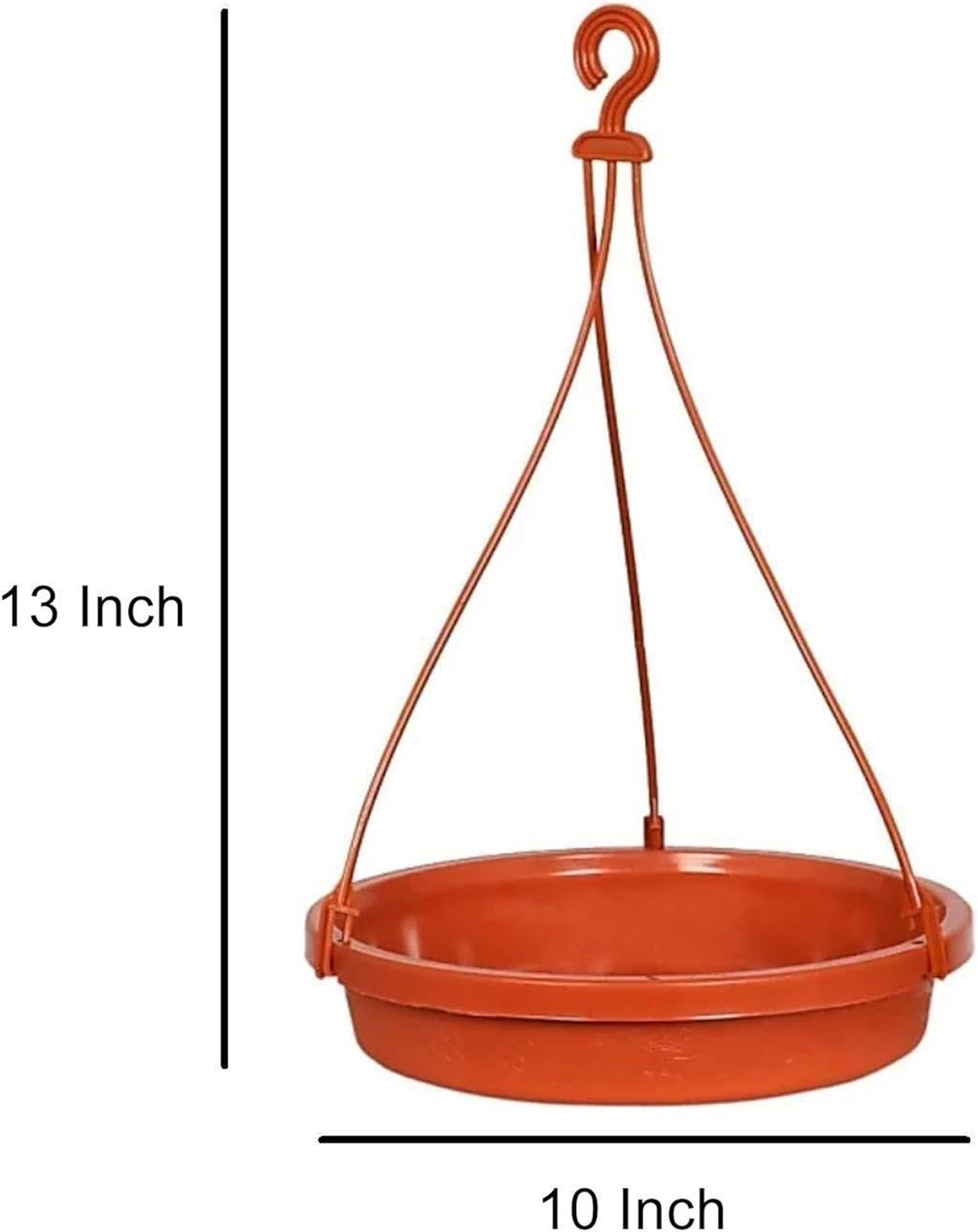 Deskart Hanging Bird Food and Water Feeder Holder | Outdoor Plastic Bird Seed Dispenser Stand and Water Bowl for Garden and Balcony (Water Feeder (3 Piece))