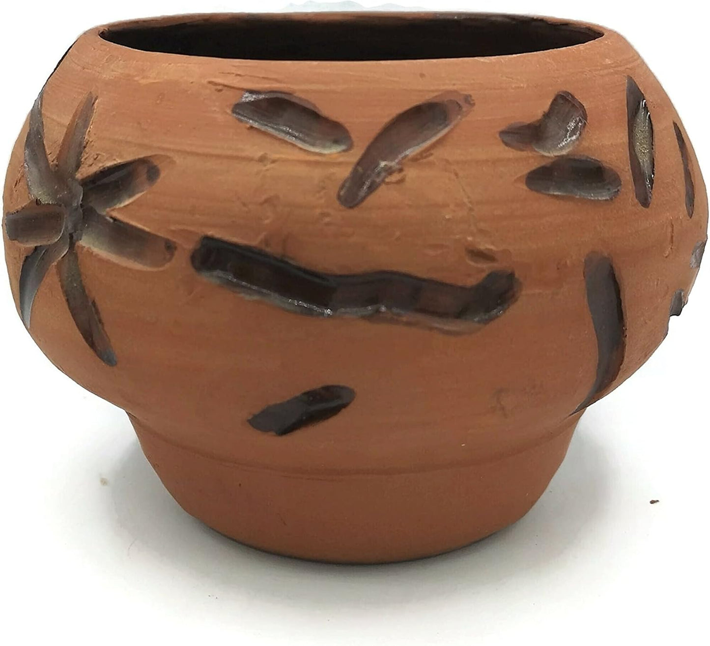Terracotta Ceramic Cachepot Planter Pot For Succulents, Handcrafted Pottery, Office Desk Accessories Decor