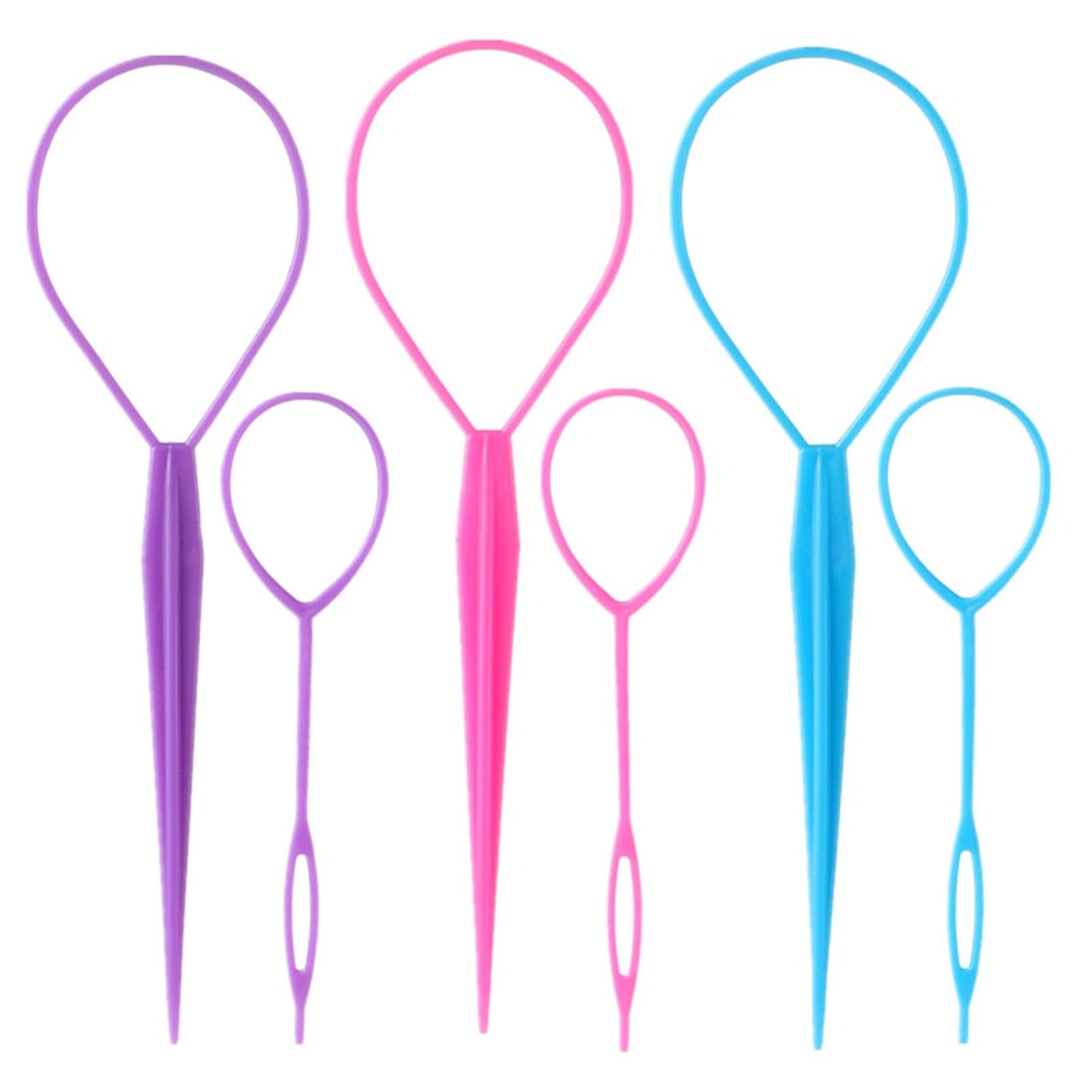Aigee 6pcs Topsy Tail and Hair Loop Styling Tool Set - Ponytail Makers