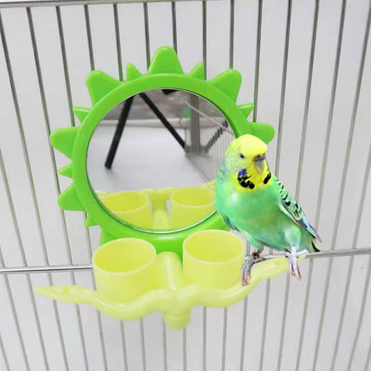 Bird Stand Toy Hanging Parrot Feeder Food Water Bowls for Cockatiels Conures Cage Accessories