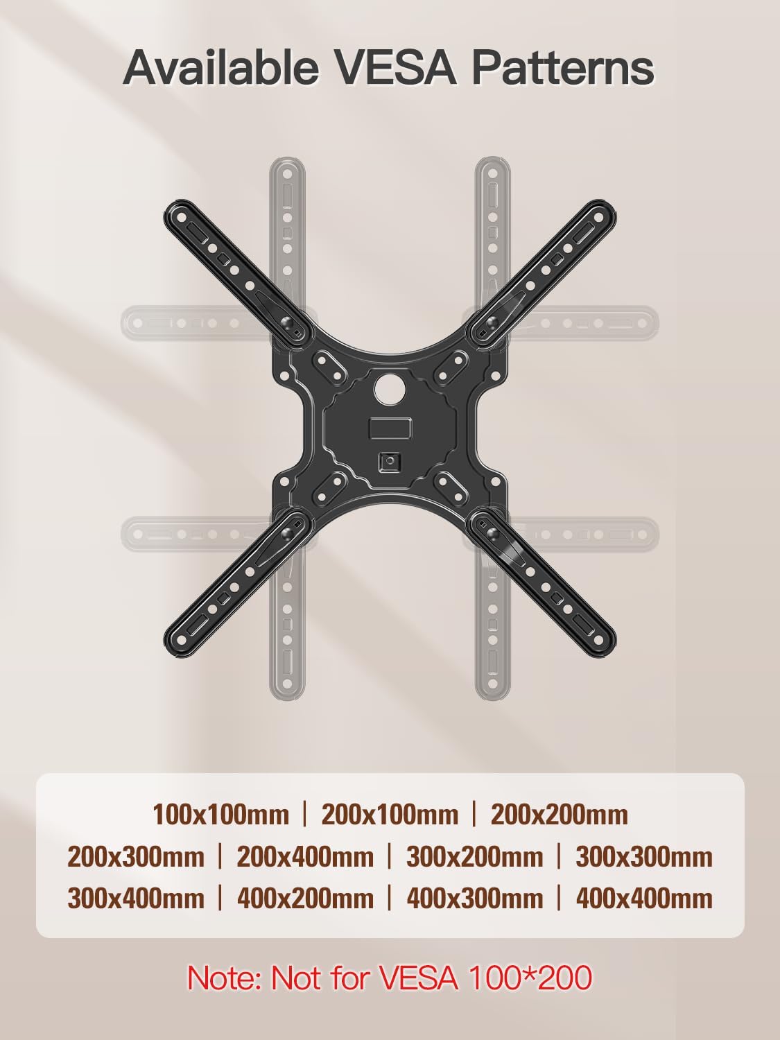 ELIVED TV Wall Mount for Most 26-60 Inch TVs, Swivel and Tilt Full Mot