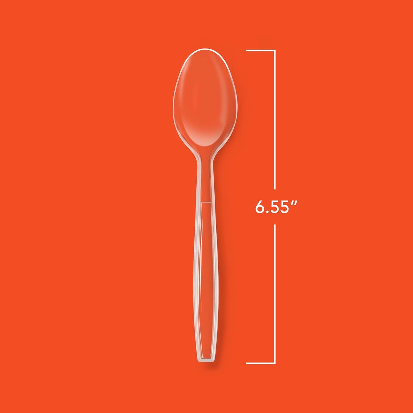 Hefty Heavy Duty Plastic Spoons, 300 Count, Bulk Clear Disposable Spoons for Offices, Cafeterias, Concession Stands, Restaurants, Large Events, and More