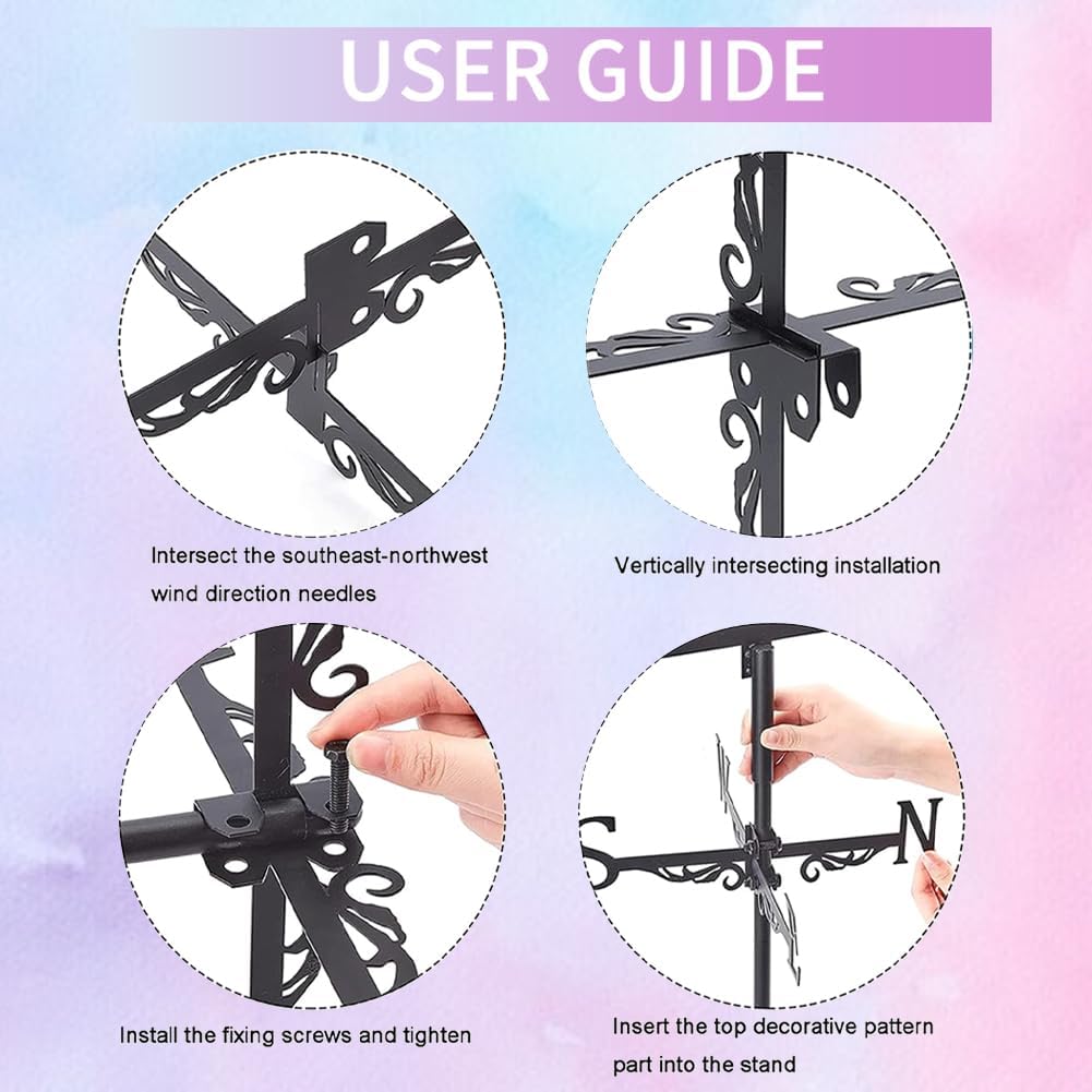 Hen Weathervane Metal Wind Vane Flower Chicks Animal Garden Decoration Direction Indicator Stake Mount Ornament for Farmhouse Yard Roof Outdoor
