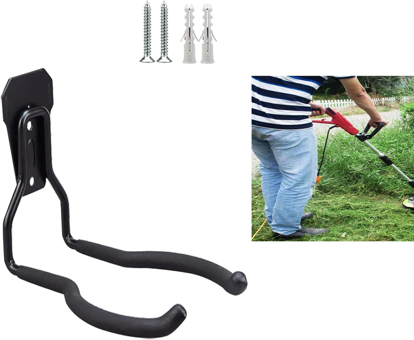Power Tool Hanger String Trimmers Hangers, Weedeater Hook, Weed Wacker Hanger, Trimmer Rack Holder, Leaf Blower Racks, Chainsaw Hanging Hooks, Perfect for Garage Tool Organizers and Storage