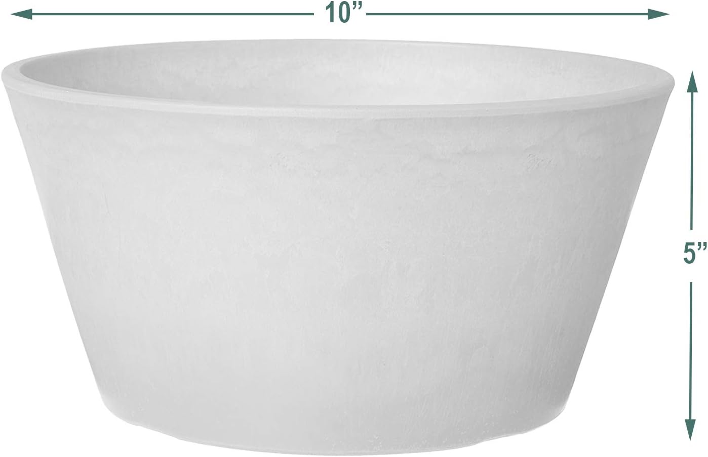 Arcadia Garden Products PSW Pot Collection TD25TP Plastic/Stone/Wood C