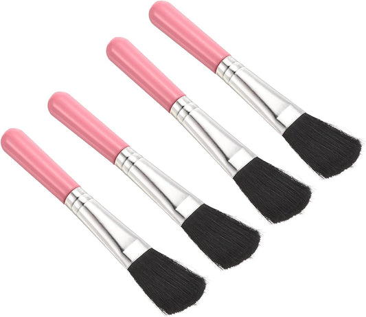 PATIKIL Succulent Cleaning Brush 4Pack 125mm Black Gardening Tools Plant Brush for Garden Pink Handle